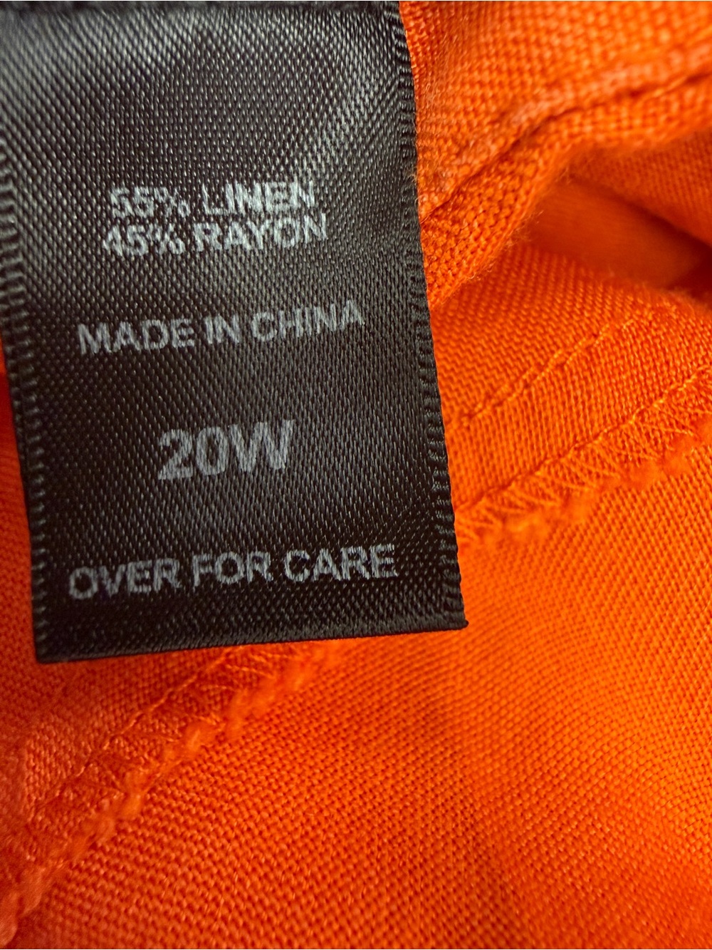 Ashley Stewart Orange Button-Front Tunic Shirt 3/4 Sleeve Plus Size - Picture 8 of 14